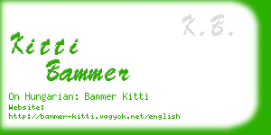 kitti bammer business card